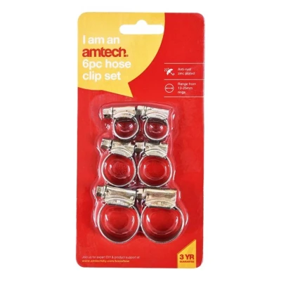 Image of Amtech S4400 6 Piece Hose Clip Set