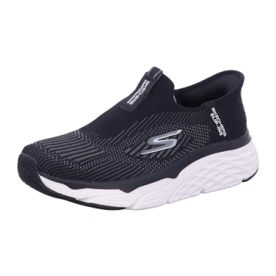 Image of Skechers Men&#039;s Max Cushioning Slip ins Athletic on Running Walking Shoes with Memory Foam Sneaker, Black/White, 11 D (M)
