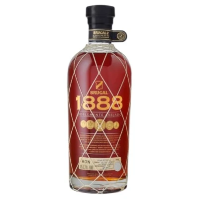 Image of Brugal 1888 Dominican Double Aged Golden Rum Toffee and Chocolate Bourbon Oloroso Sherry Oak Cask Matured 40 Percent ABV 70 cl