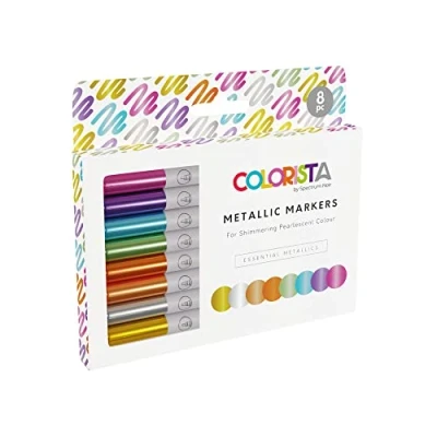 Image of Spectrum Noir Colorista Metallic Markers Pack of 8 Essential Metallics