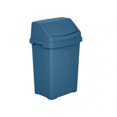 Image of M1SS Casa 8L Swing bin Assorted Colours High Grade Flip Top Waste (Navy Blue)