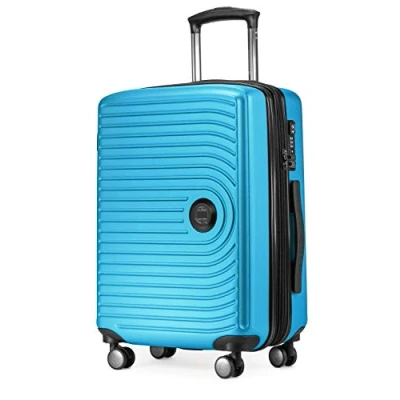 Image of HAUPTSTADTKOFFER Mitte Hand Luggage 55x40x23, TSA, 4 Wheels, Travel Suitcase, Hard Shell Rolling Cabin Cyan Blue