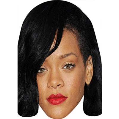 Image of FoxyPrinting Rihanna MH 2018 Music Celebrity Cardboard Party Face Mask Fancy Dress
