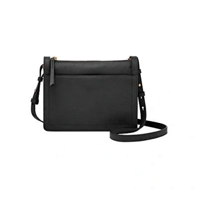 Image of Fossil women&#039;s bag Taryn, black leather crossbody bag, L: 24.1 cm, W: 5.7 H: 18.4 ZB1894001
