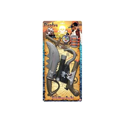 Image of KandyToys TY8244 Weapon Play Set On Blister Card Sword Try Me Sound and Light Pirates