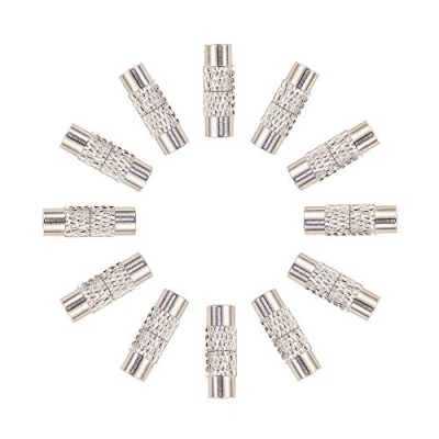 Image of NBEADS 50 Sets Brass Screw Clasps Column Barrel for Bracelet Necklace Jewelry Making Findings