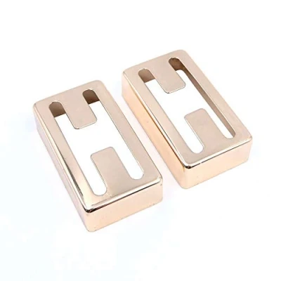 Image of Alnicov Humbucker Pickup Covers,2Pcs H hold Nickel Cover Set for LP Electric Guitars(Gold)
