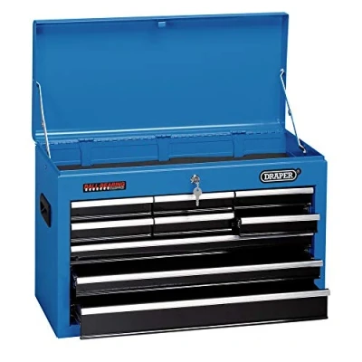 Image of Draper Tool Chest, 9 Drawer, 26&quot;, Blue