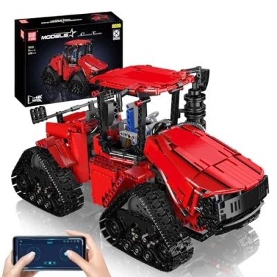 Image of Mould King 18020 Crawler Tractor Building Toys, 1698 Pieces 4x4 Tracked Sets for Adults/Kids Age 8+, RC with Motors, Construction Vehicle Model Blocks Kit