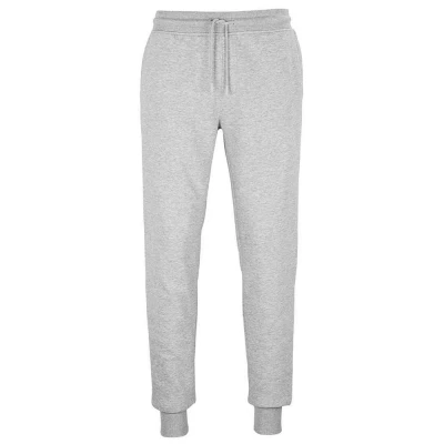 Image of SOLS Mens Unisex Adult Jumbo Organic Slim Jogging Bottoms (Grey Marl) Size 3XL