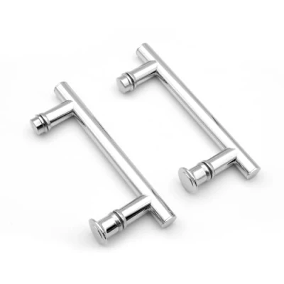 Image of 2 Pack Stainless Steel 304 Shower Round Glass Door Handle 145mm Hole to Center, Suitable for Enclosure, Room Cabinet. (2)