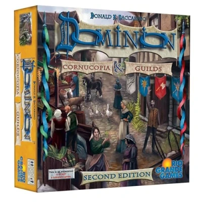 Image of Rio Grande Games: Dominion Cornucopia &amp; Guilds 2nd Edition Expansion Deck Building Board Game, Time of The Harvest, Ages 14+, 2 4 Players, 30 Min