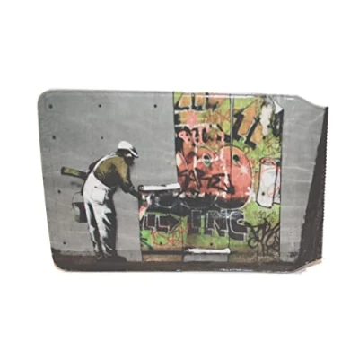 Image of (80+ Designs) Bus Pass Wallet Credit Travel Rail Ticket Card Holder for Oyster Business ID (Banksy Wallpaper)