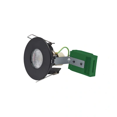 Image of Open Back GU10 Shower Downlight Black Bell Lighting Firestay Protector