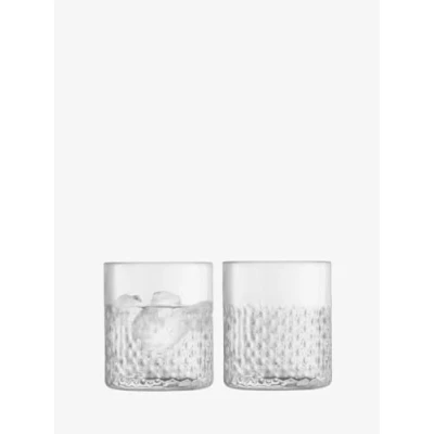 Image of LSA International Wicker Tumbler 330ml Clear Set of 2 Mouthblown &amp; Handmade Glass WR01