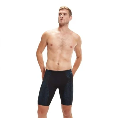 Image of Speedo MENS MAX Compression Jammer Swimming trunks, Men&#039;s, Size: 26, Black/dark teal