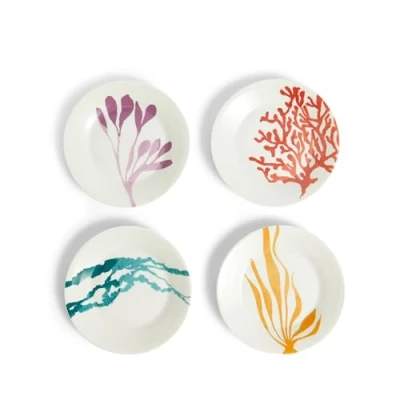Image of Royal Doulton 1815 Bright Plate 16cm 6.3in Multicolour Mixed Pattern Set of 4