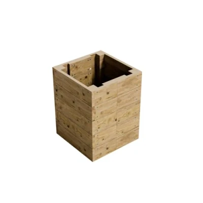 Image of Gro Garden Products Wooden Raised Bed 60cm L x W 76cm H Large Planters for Vegetables, Herbs, or Flowers Trough Planter Box