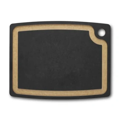 Image of Victorinox Chopping Board, Gourmet Serie, Cutting Board M 36.8 x, 28.6 0.9, Juice Groove, Durable, Dishwasher Safe, Black