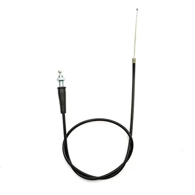 Image of Pitbike Twist Throttle Cable Straight Neck Pit Dirt Bike 37&#039;&#039; 37 Inch Black