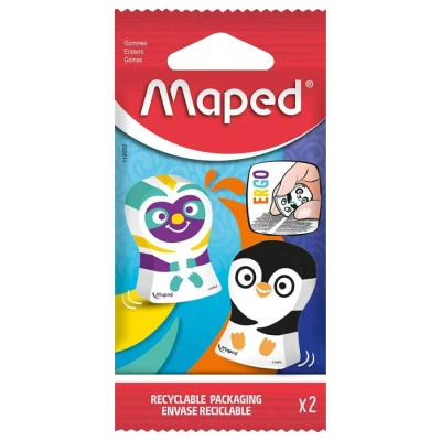 Image of Maped Ergo Fun Animal Erasers Twin Pack (Assorted Designs), 119002
