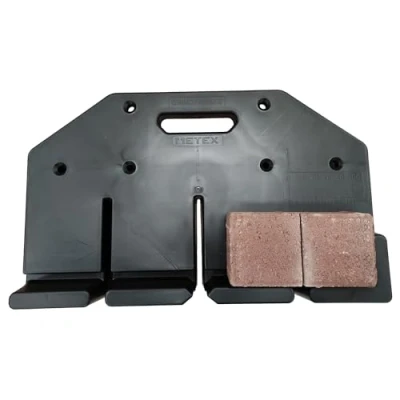 Image of Metex Grindermate Portable Black Cutting Jig for 45 &amp; 90 Mitre Angles with Bricks or Block Paving. Lightweight, Safe Accurate. Made of Impact Resistant Recycled Plastic