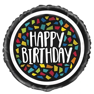Image of Unique Party 73177 18&quot; Foil Mosaic Birthday Balloon