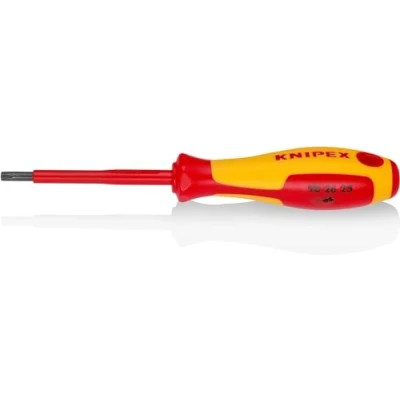 Image of Knipex Screwdriver for Torx® screws burnished, insulating multi component handle, VDE tested 185 mm 98 26 25
