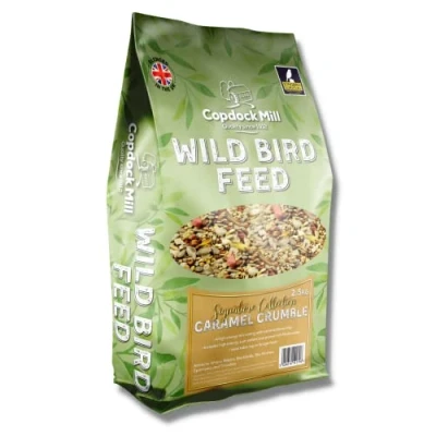 Image of Copdock Mill Caramel Crumble Wild Bird Seed 2.5kg All Year Round Food 100% Natural Ingredients Including Sunflower Hearts Suitable for Species
