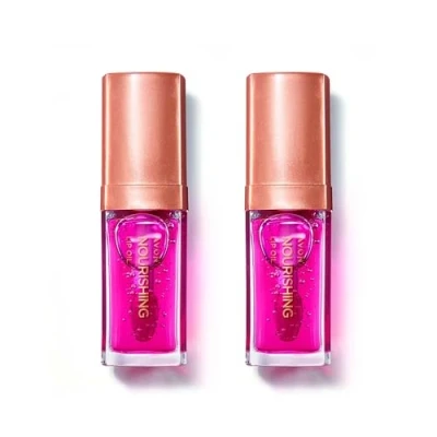 Image of Avon Nourishing Lip Oil Duo With Jojoba, Avocado &amp; Coconut Oils. Plus, Vitamin E, SPF12, Locks in Moisture, Subtle Hint of Colour, Cruelty Free