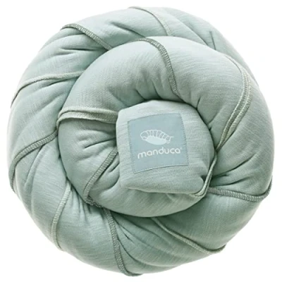 Image of manduca Sling Stretchy Baby Wrap, Carrier Made of Organic Cotton, Easy Wear, Comfortable Suitable for Newborns and Infants from Birth up to 15kg, Mint Green