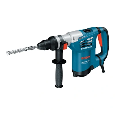 Image of Bosch Professional Rotary Hammer with SDS plus GBH 4 32 DFR (240V, 900W, incl. quick change chuck 13 mm, Depth stop 310 chuck, Auxiliary handle, in Carrying case)