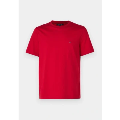 Image of Tommy Hilfiger Seasonal FIT Solid TEE Basic Tshirt, Men&#039;s, Size: XS, Medium red