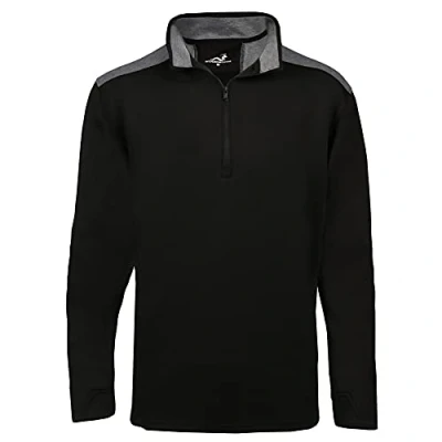 Image of Woodworm Golf Mens Performance Pullover/Sweater/Jumper, Black/Grey, 2XL