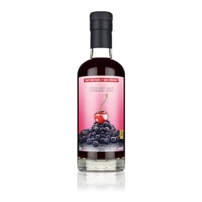 Image of That Boutique y gin Company Cherry 70cl. flavoured made with sweet and sour marasca cherries. Craft fruit gin.