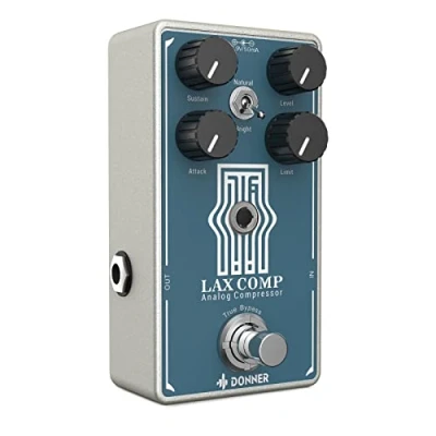 Image of Donner Compressor Guitar Pedal, Lax Comp Pedal for Electric and Bass, Classic Peak Limiter Style with 2 Band EQ Boost Effect Pure Analog True Bypass