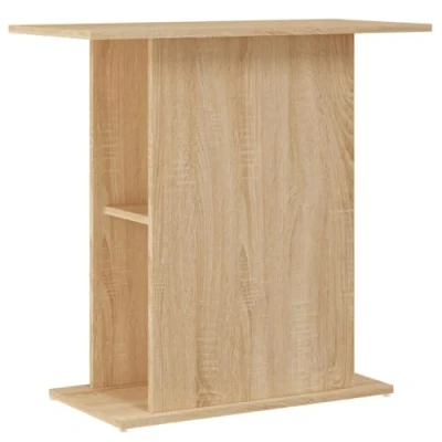 Image of vidaXL Sonoma Oak Aquarium Stand Engineered Wood With Storage Function Measures 36x75x72.5 cm Brown