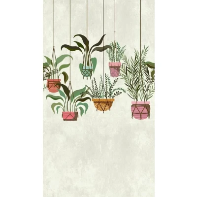 Image of Livingwalls Palms The Wall Non Woven Wallpaper 1.59 m x 2.80 Green Pink Yellow Made in Germany 382661