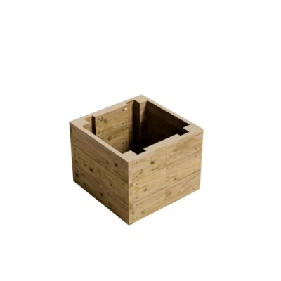 Image of Gro Garden Products Wooden Raised Bed 60cm L x W 46cm H Large Planters for Vegetables, Herbs, or Flowers Trough Planter Box with FSC Tanalised Timber