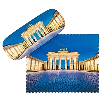 Image of VON LILIENFELD Glasses Case Brandenburg Gate Berlin Present Cleaning Cloth Spectacle Cases Lightweight Stable