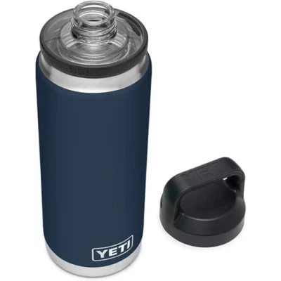 Image of YETI Rambler Bottle Chug, Vaccum Insulated Stainless Steel with Chug Cap, Navy, 26 oz (760 ml)