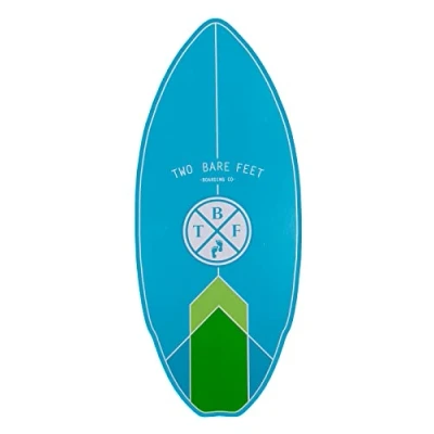 Image of Two Bare Feet 41&quot; Skimboard Suitable for Beginners, 7 Ply wooden construction with nose pre curve, Pin tail, Adults and Kids (Retro Rocket)