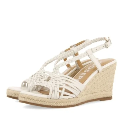 Image of GIOSEPPO Women&#039;s Glide Espadrille Wedge Sandal, White, 5.5 UK