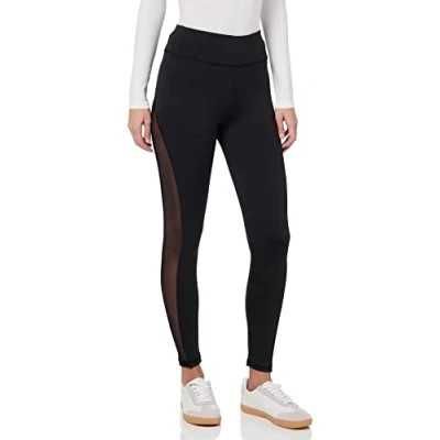 Image of KENDALL &amp; KYLIE Women&#039;s K&amp;K W Leather Brush HIGH Rise Leggings KKW3711707 Shapewear, Black, L