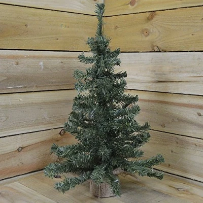 Image of 60cm Mini Christmas Tree in a Jute Bag