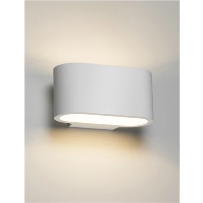 Image of KnightsBridge 230V G9 40W Curved Up and Down Plaster Wall Light 180mm