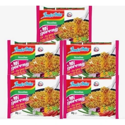 Image of Indomie Mi Goreng Fried Nooodles Stir Fry Spicy Flavour 80g (Pack of 5)