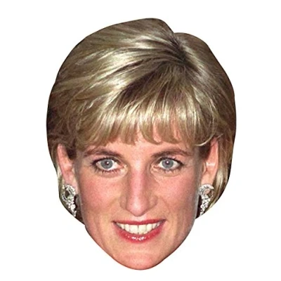 Image of FoxyPrinting PRINCESS DIANA JB Royal Fancy Dress Cardboard Celebrity Party Face Mask