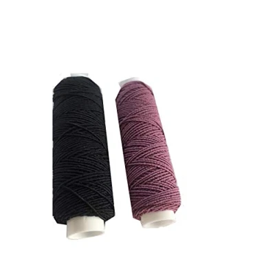 Image of Shirring Shearing Elastic Thread, 20 Meter Each Colour Per Spool, Pack of 2 X 20m Spools, Sewing, Haberdashery, Craft, Smocking, Gathering, (Black &amp; Berry), 30 Colours Available