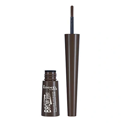Image of Rimmel London Brow Shake Filling Powder, Foolproof Natural looking Thick Brows, Dark Brown, 8 g